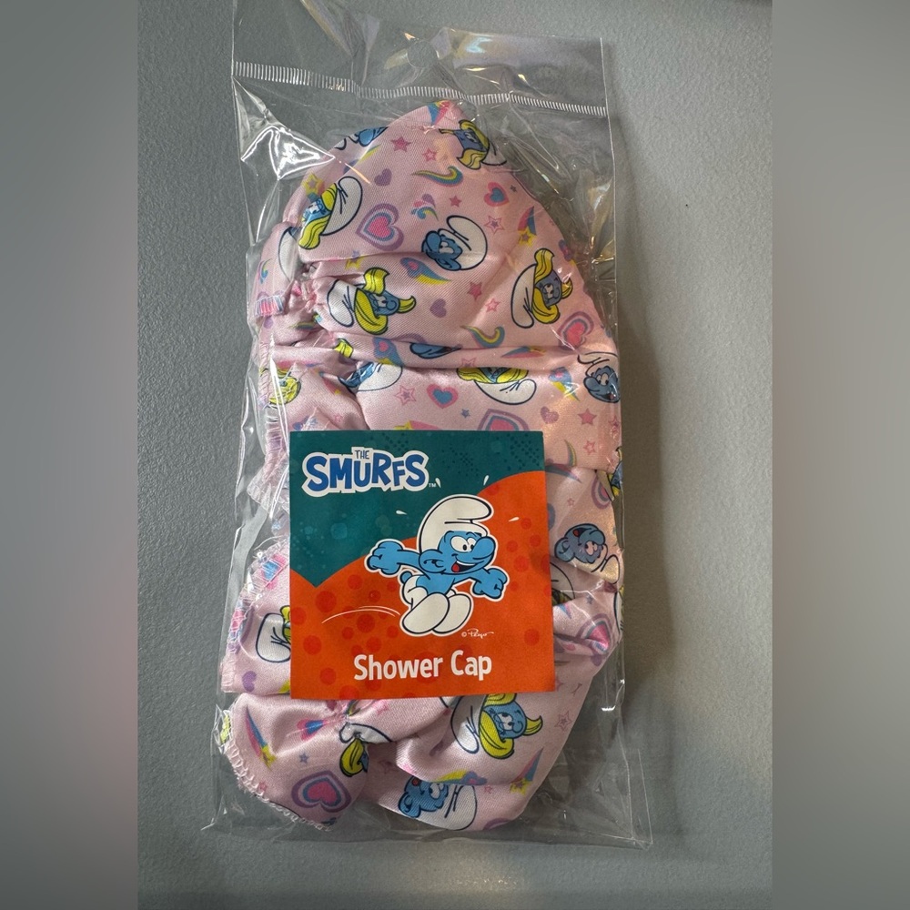 The Smurfs pastel Pink Shower Cap